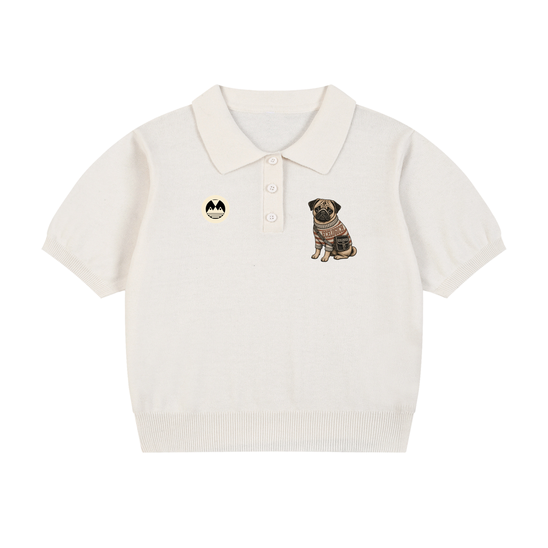 Women’s Knit Cotton Polo Shirt