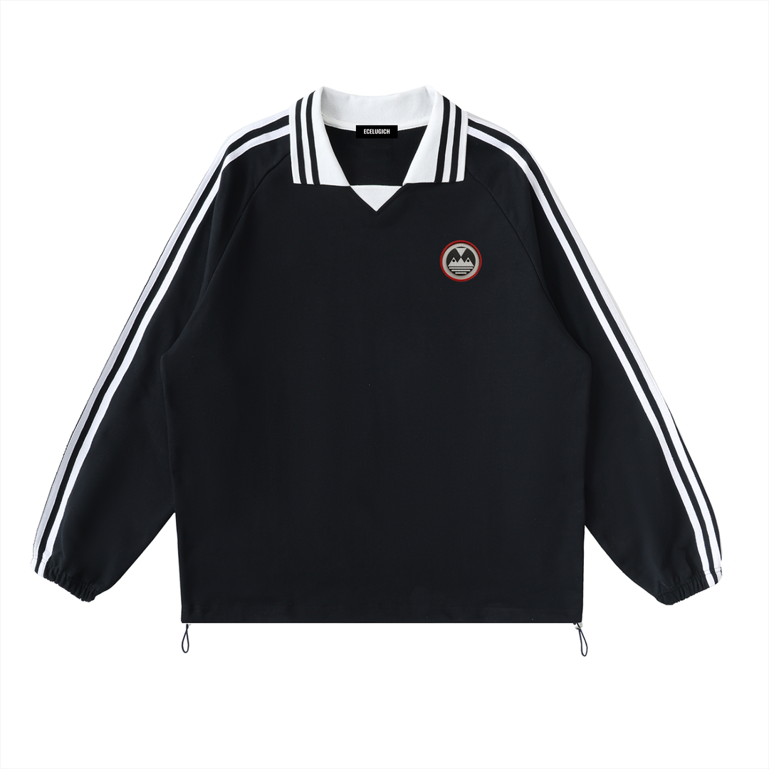Palazzo Albricci Peregrini Contrast-Stripe Collared Sweatshirt