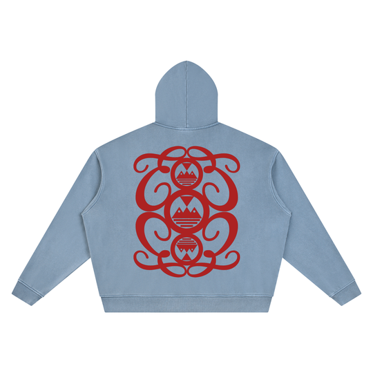 Unisex Vintage Wash Boxy Palazzo Albricci Perebrini  Hoodie