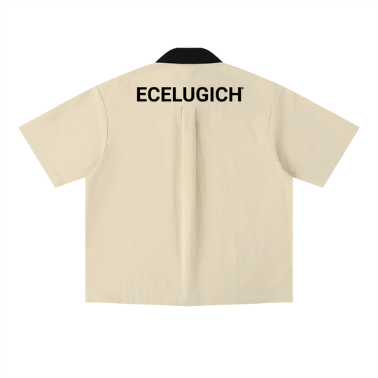 Unisex Color Block Short Sleeve Shirt