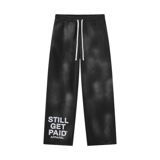 Unisex Sunfade Wide Leg Fleece Cloud Stacked Sweatpants