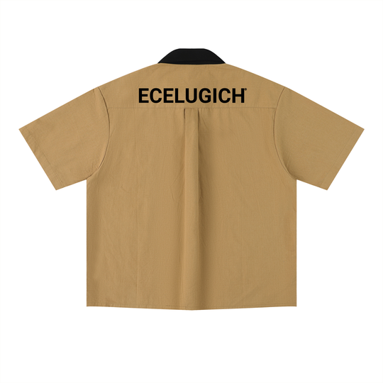Unisex Color Block Short Sleeve Shirt