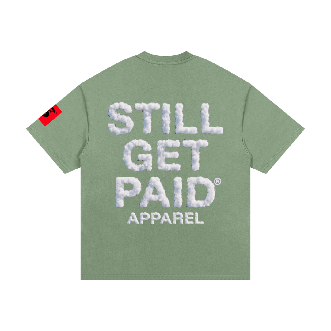 Heavyweight Cotton Cloud Stacked T-Shirt