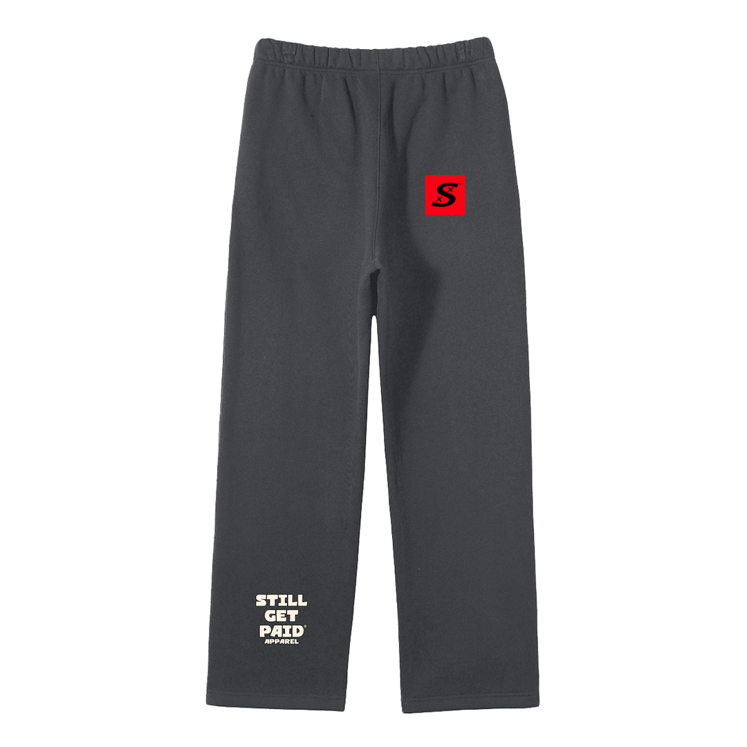 Unisex Solid Color Fleece Straight Leg Pants