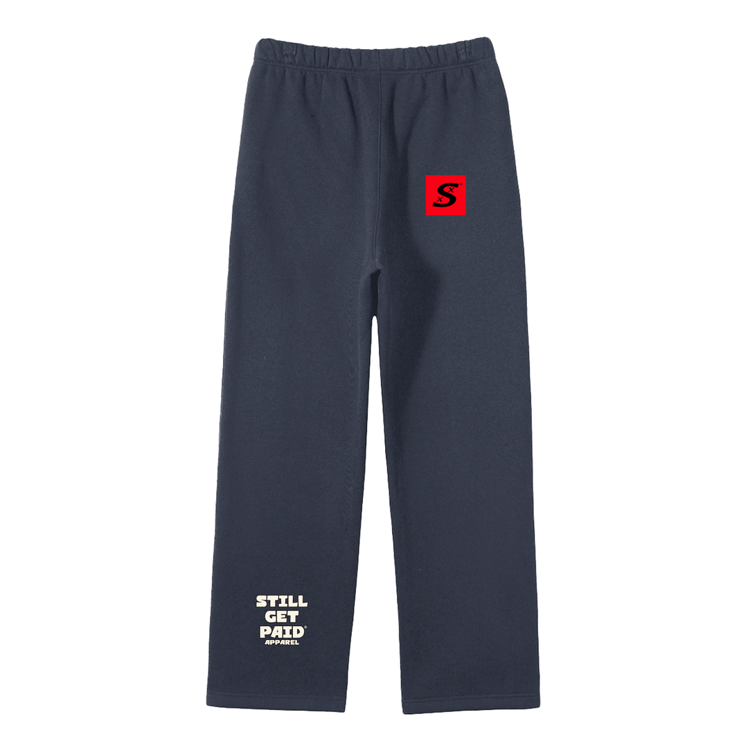 Unisex Solid Color Fleece Straight Leg Pants