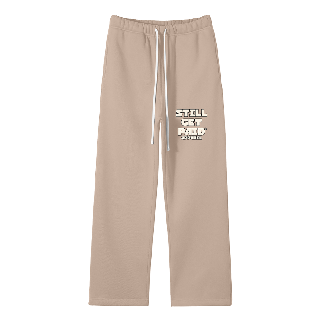Unisex Solid Color Fleece Straight Leg Pants