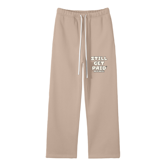 Unisex Solid Color Fleece Straight Leg Pants