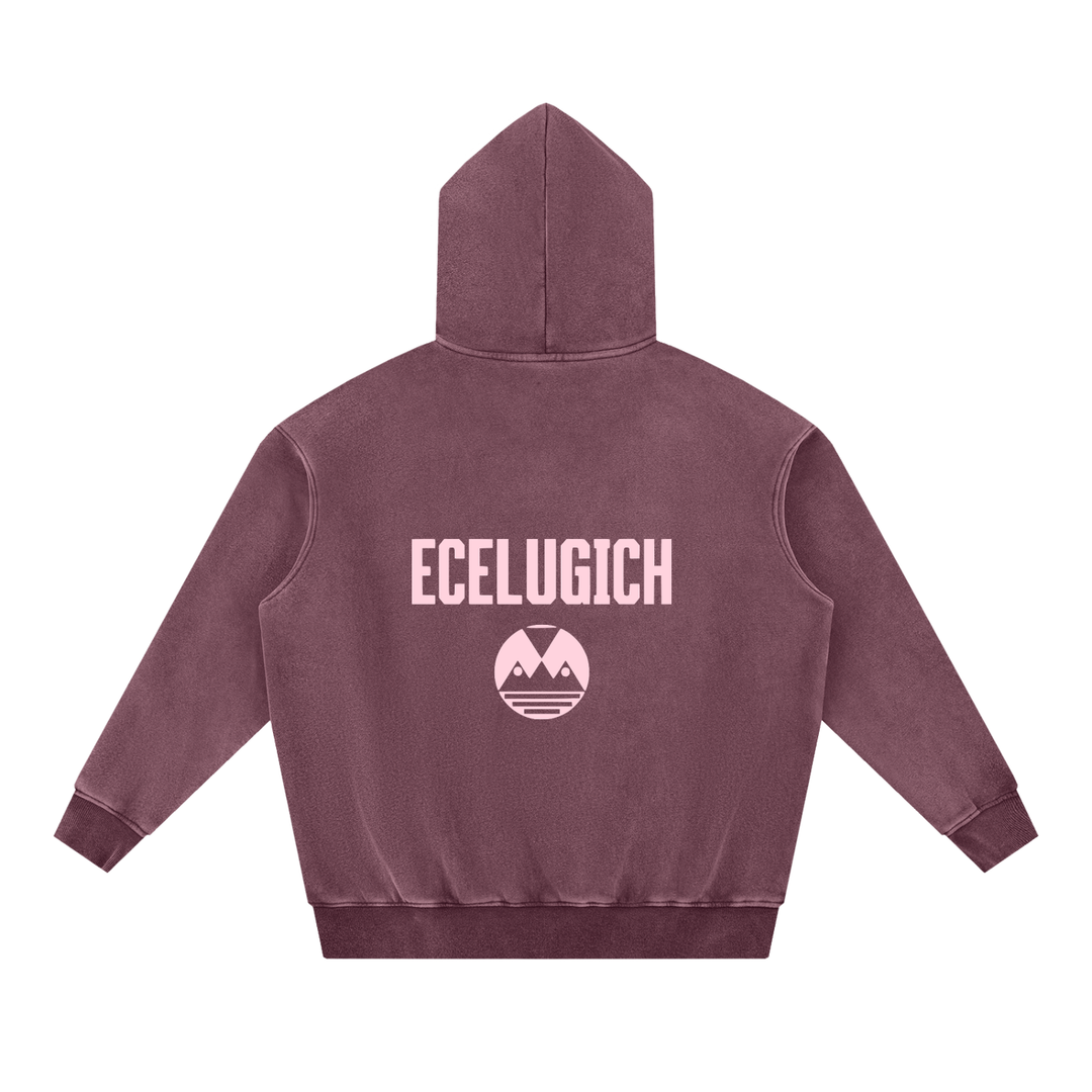 Snow Wash Fleece Oversize Hoodie