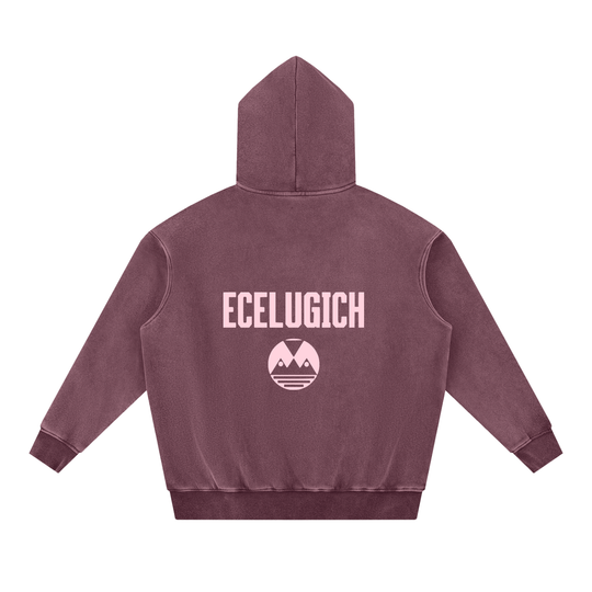 Snow Wash Fleece Oversize Hoodie