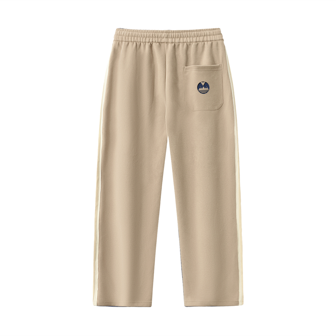 Contrast Side-Stripe Straight-Leg  Pants