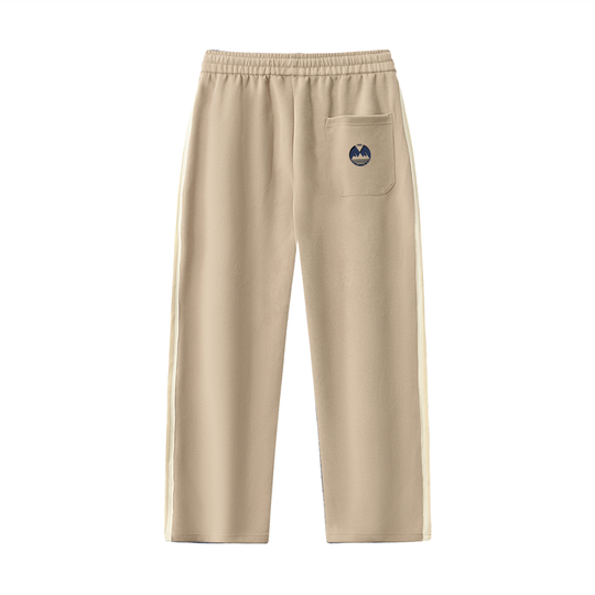 Contrast Side-Stripe Straight-Leg  Pants