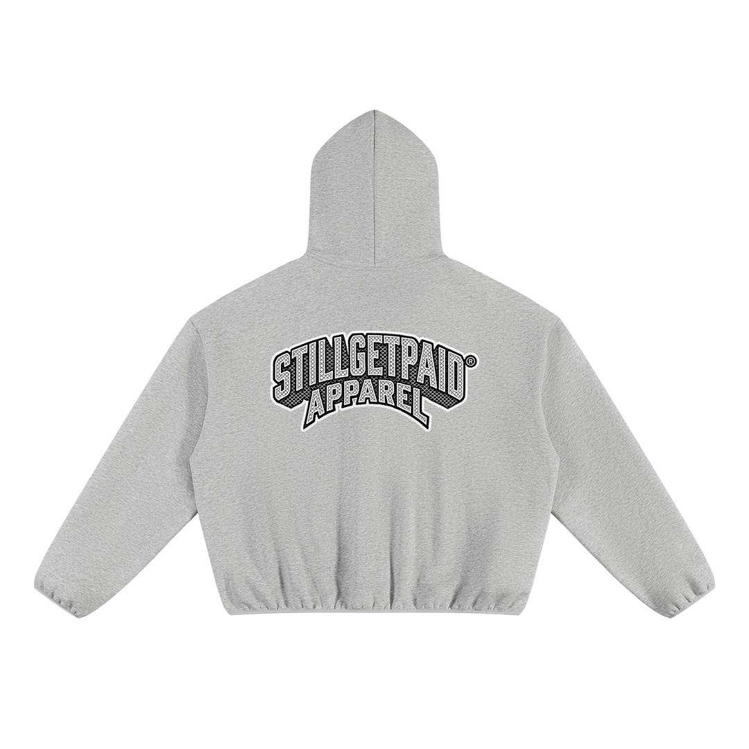 Unisex Boxy Piping Fleece Hoodie