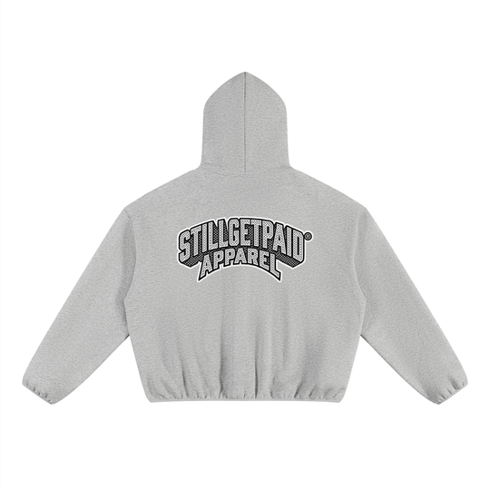 Unisex Boxy Piping Fleece Hoodie