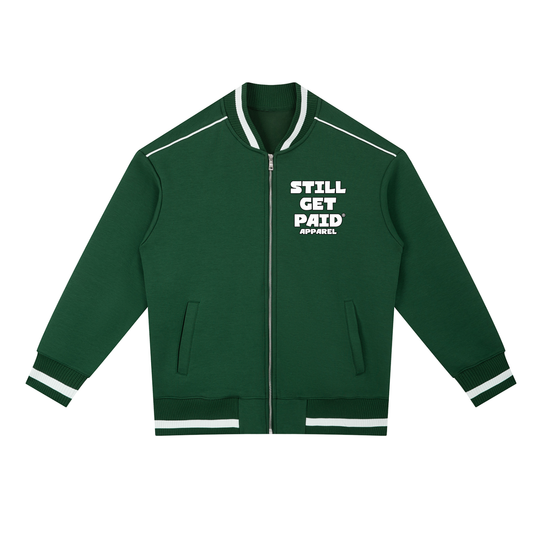 Contrast Piping Zip Bomber Jacket