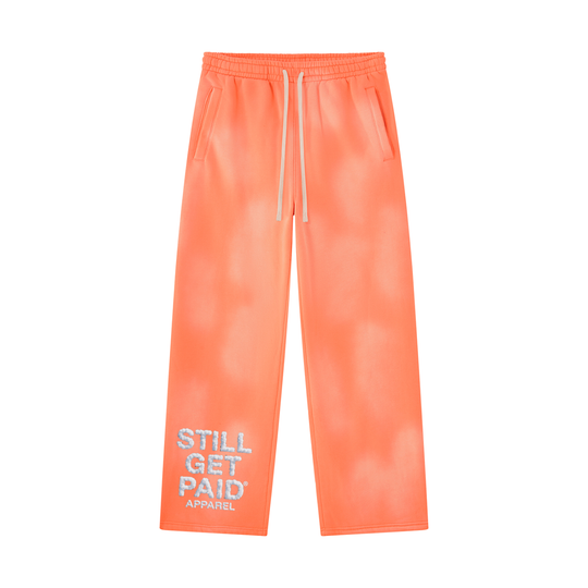 Unisex Sunfade Wide Leg Fleece Cloud Stacked Sweatpants