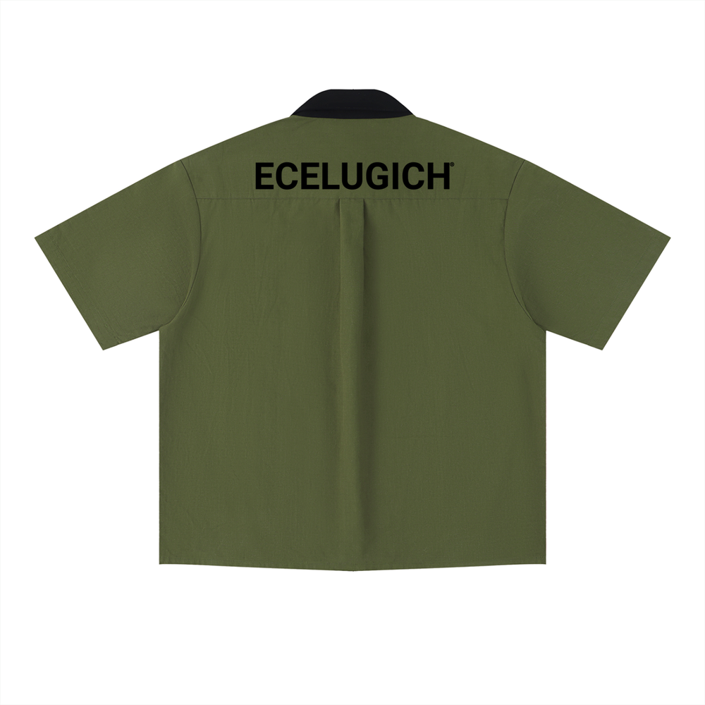 Unisex Color Block Short Sleeve Shirt