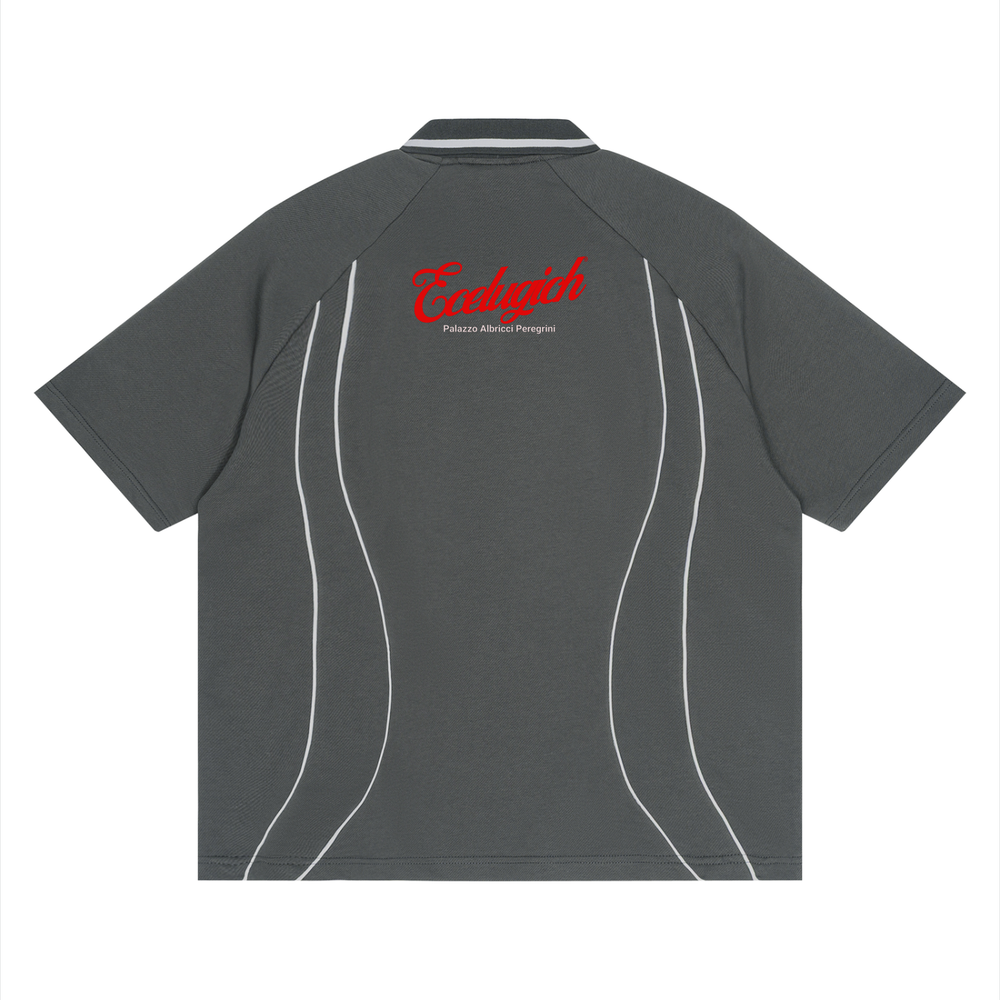 Unisex Raglan Palazzo Albricci Perebrini Piping Polo Shirt