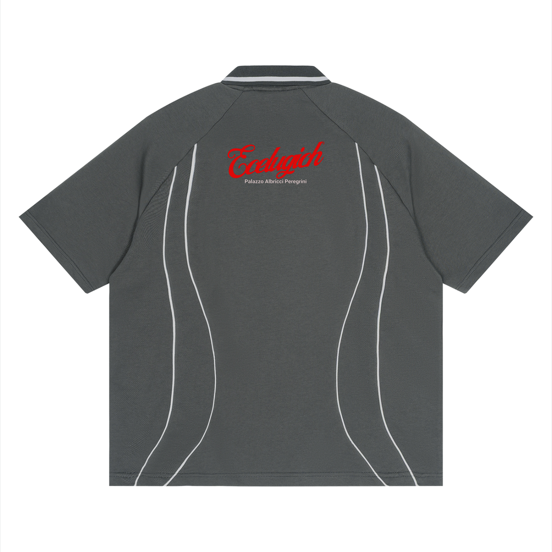 Unisex Raglan Palazzo Albricci Perebrini Piping Polo Shirt