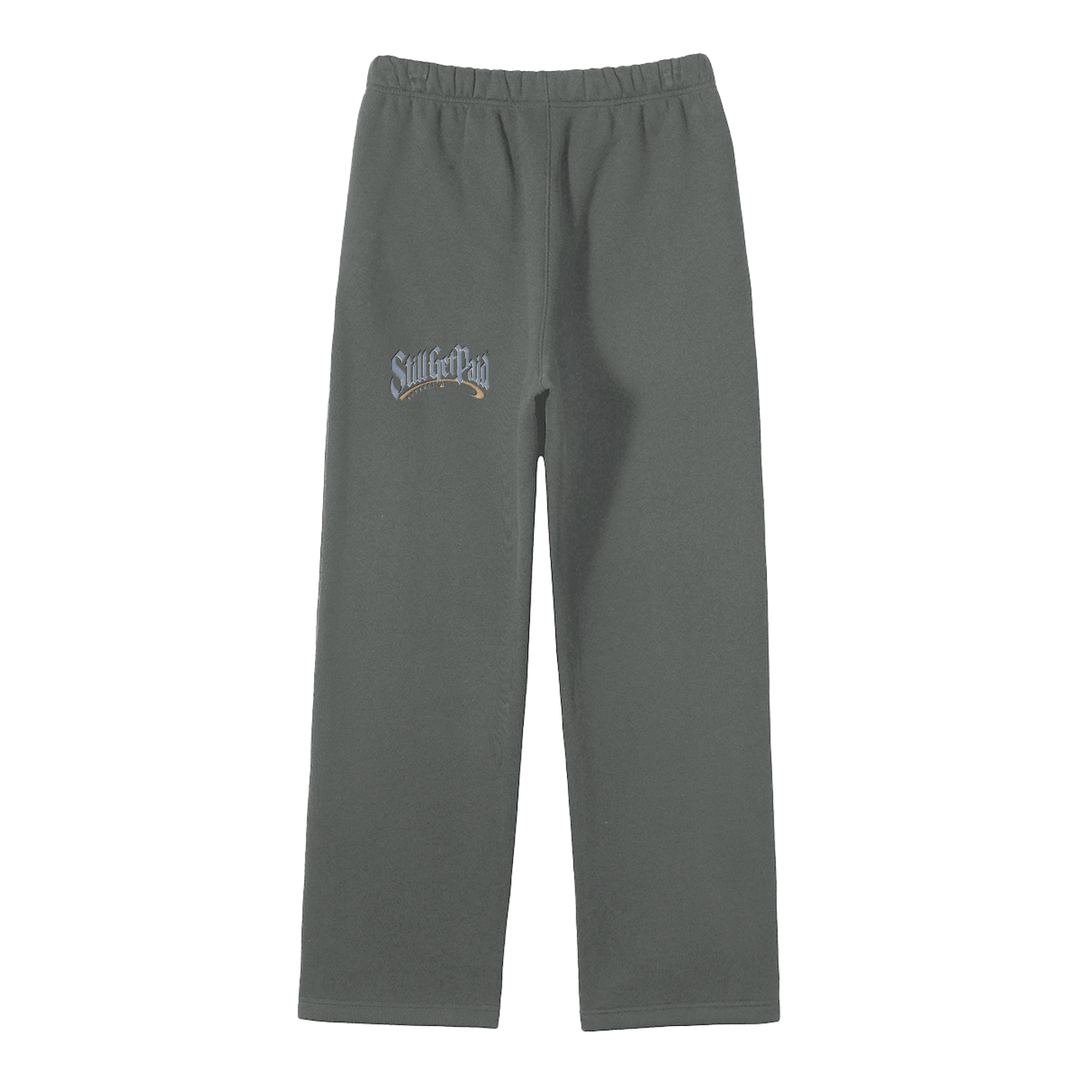 Unisex Solid Color Fleece Straight Leg Pants