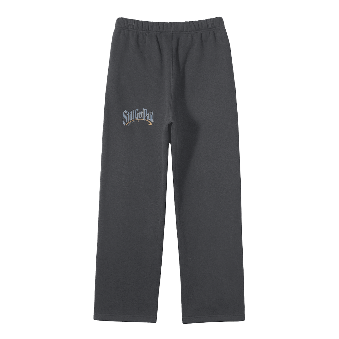 Unisex Solid Color Fleece Straight Leg Pants