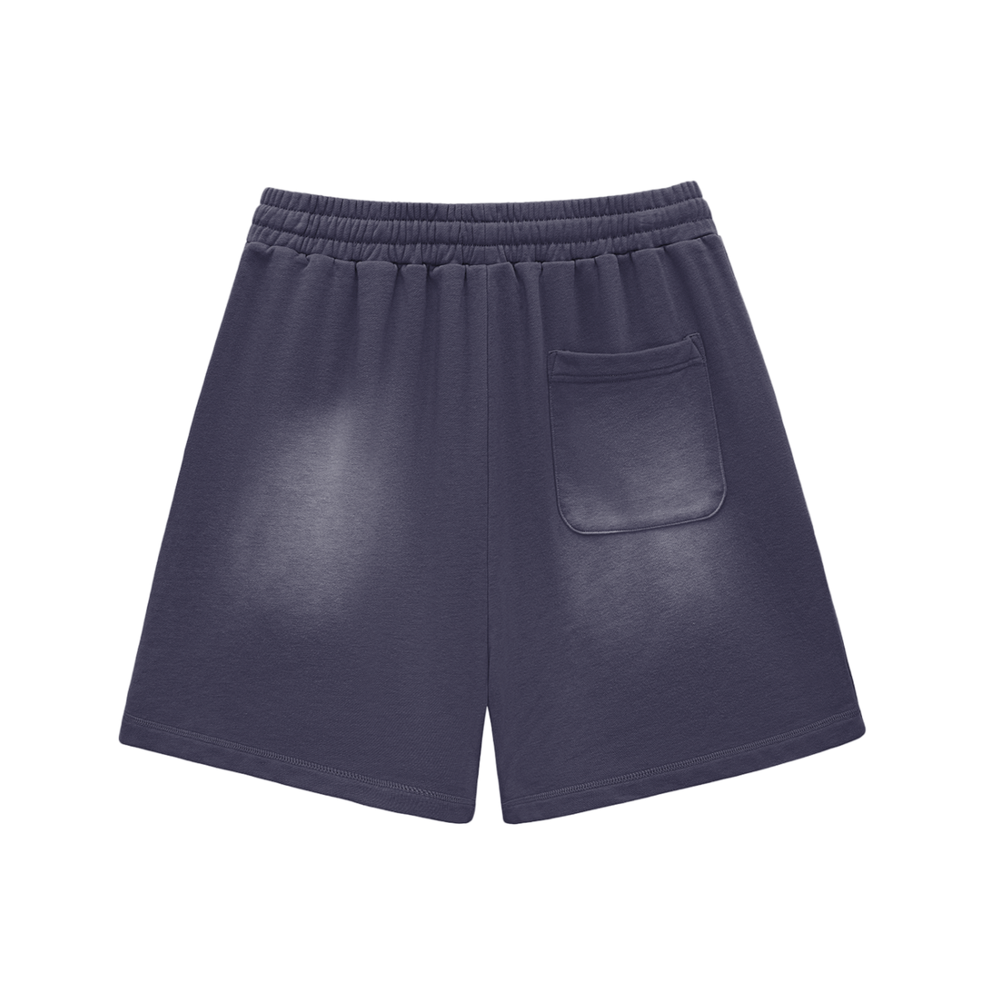 Sun Fade Raw Edge Cotton Penny Shorts