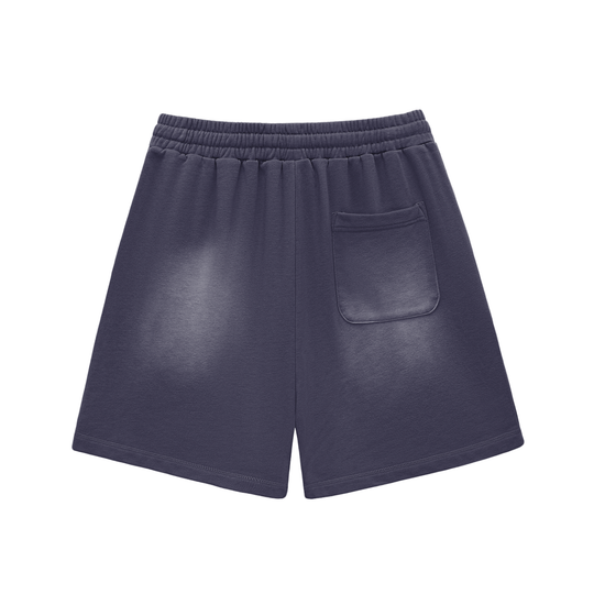 Sun Fade Raw Edge Cotton Penny Shorts