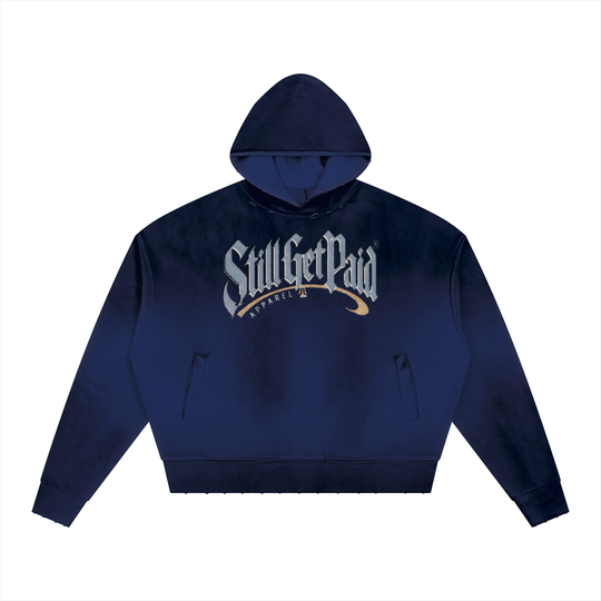 Unisex Sunfade Distressed Boxy Hoodie
