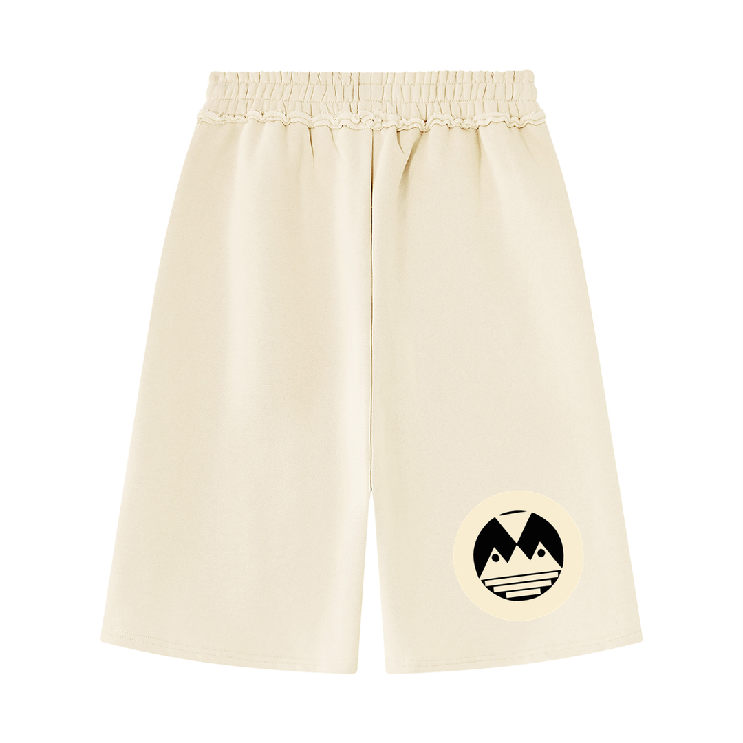Unisex Raw Edge Fleece Shorts