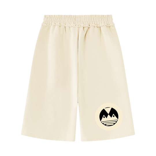 Unisex Raw Edge Fleece Shorts