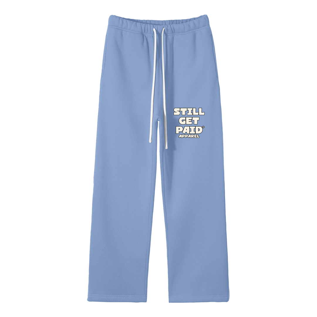 Unisex Solid Color Fleece Straight Leg Pants