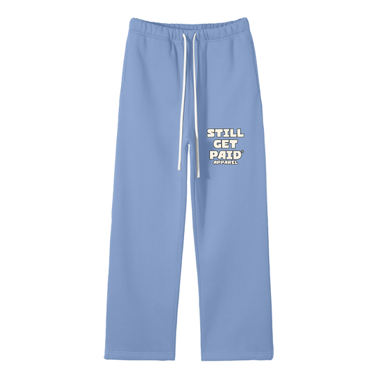 Unisex Solid Color Fleece Straight Leg Pants