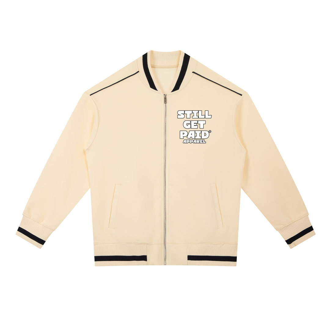 Contrast Piping Zip Bomber Jacket