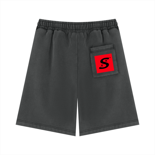 Unisex Vintage Wash Stacked Fleece Shorts