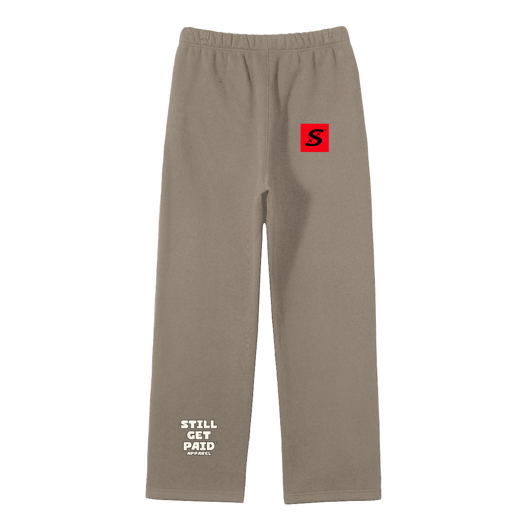 Unisex Solid Color Fleece Straight Leg Pants