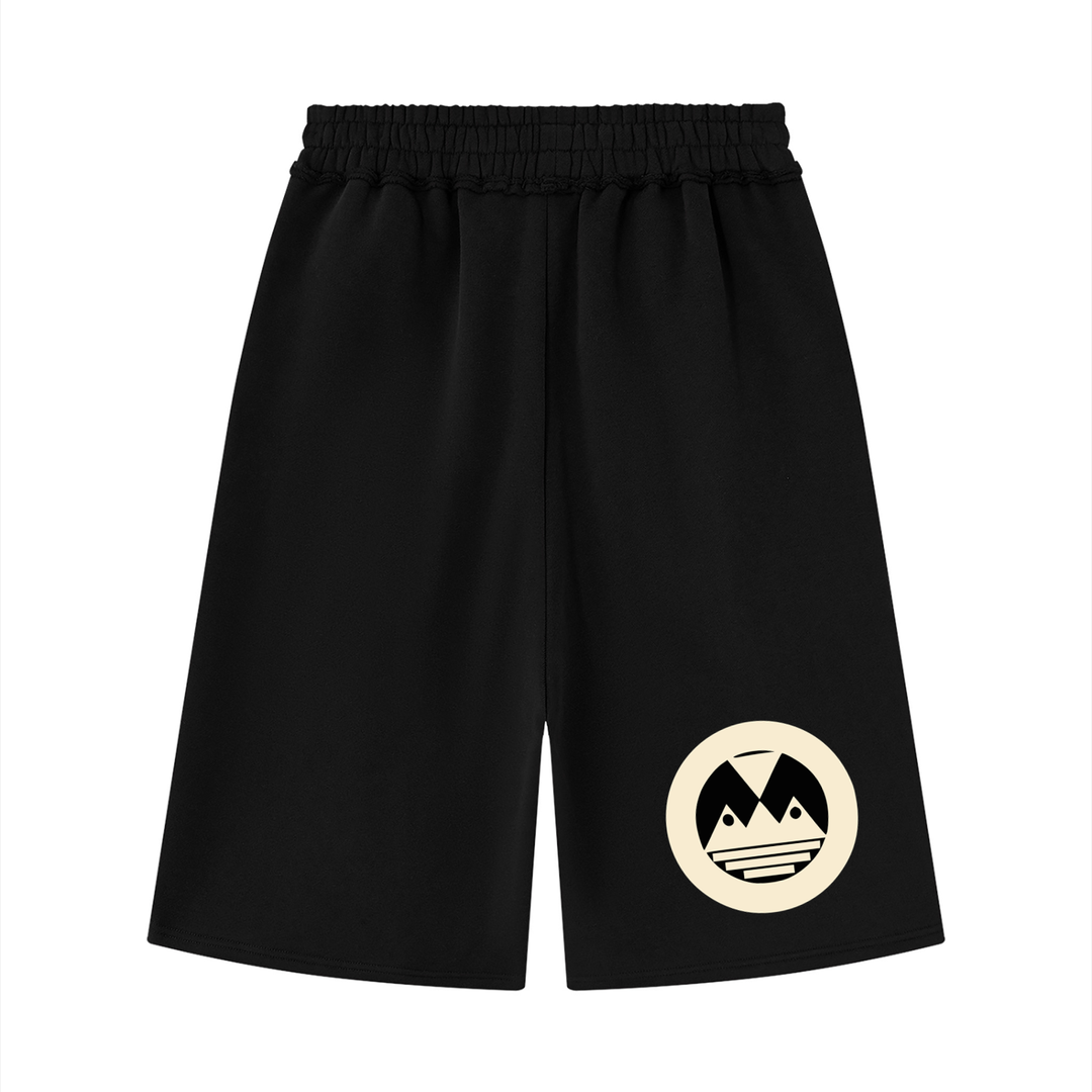 Unisex Raw Edge Fleece Shorts