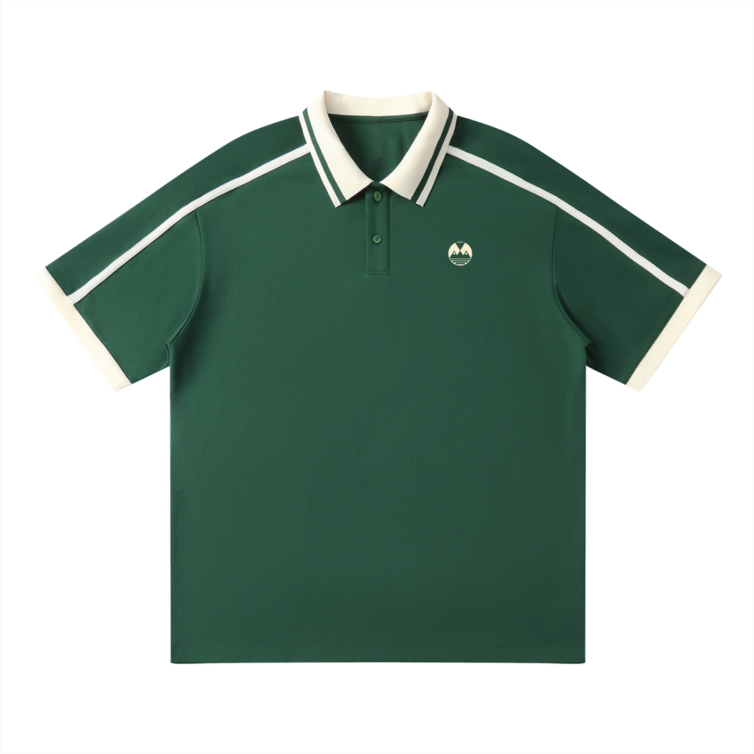 Unisex Contrast Piping Polo Shirt