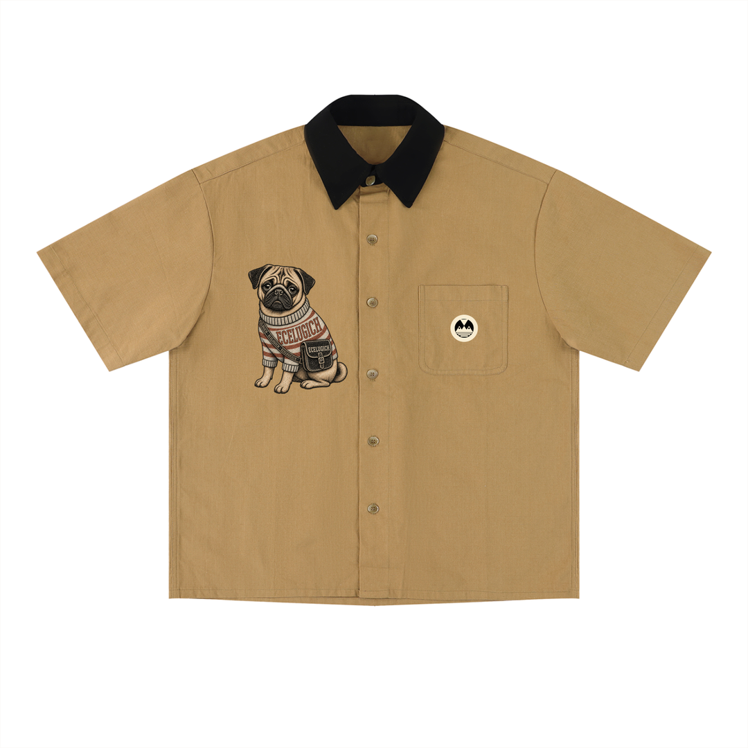 Unisex Color Block Short Sleeve Shirt