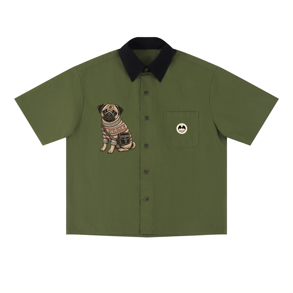 Unisex Color Block Short Sleeve Shirt