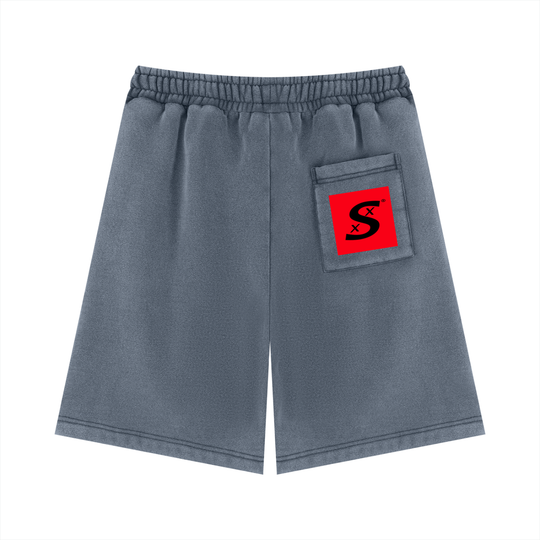 Unisex Vintage Wash Stacked Fleece Shorts