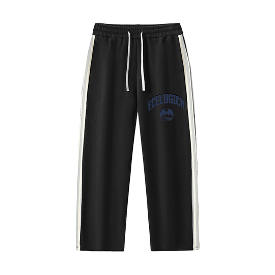 Contrast Side-Stripe Straight-Leg  Pants
