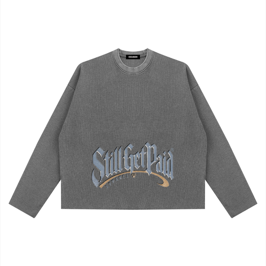 Unisex Vintage Wash Boxy  Waffle Raw Edge T-Shirt