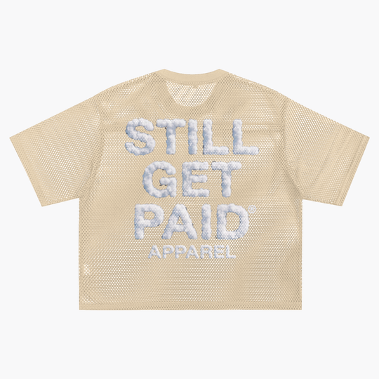See-through Boxy Net  Cloud Stacked T-Shirt