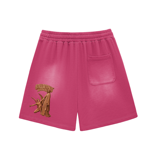 Sun-Fade Raw-Edge Penny Shorts