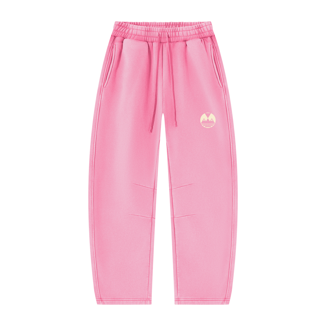 Unisex Vintage Wash Barrel Leg Fleece Sweatpants