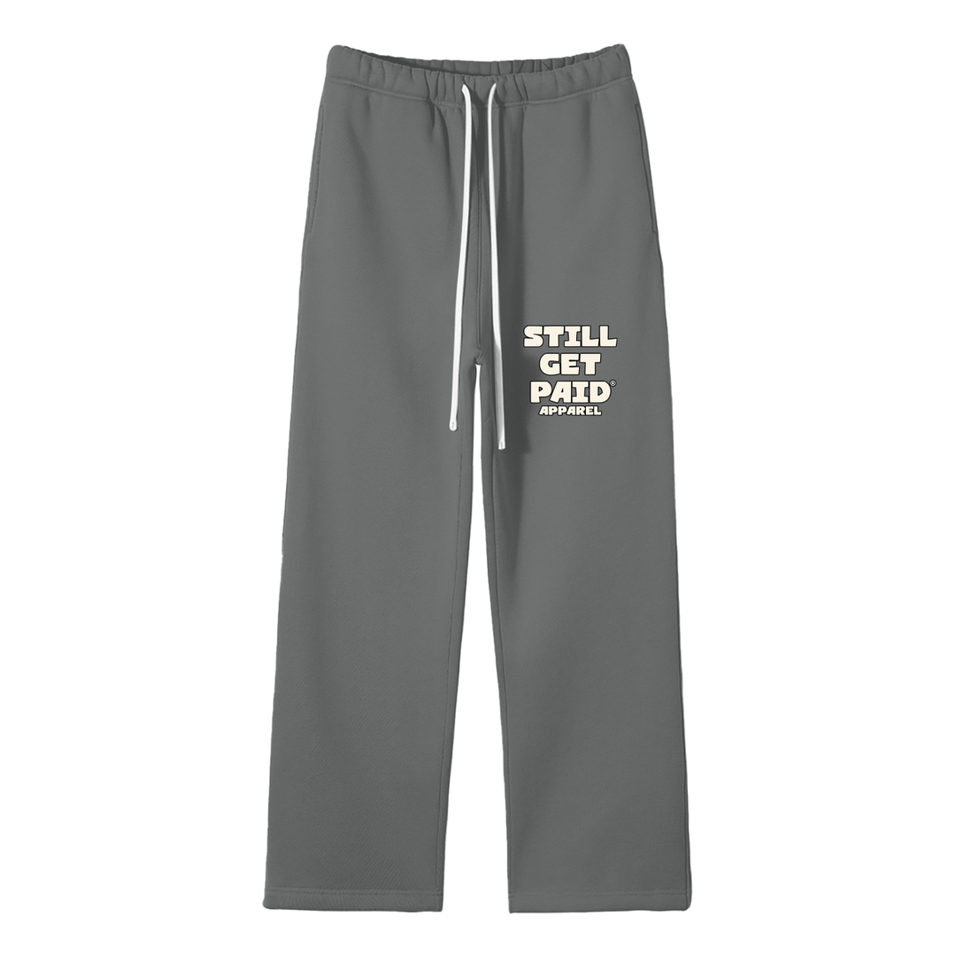 Unisex Solid Color Fleece Straight Leg Pants