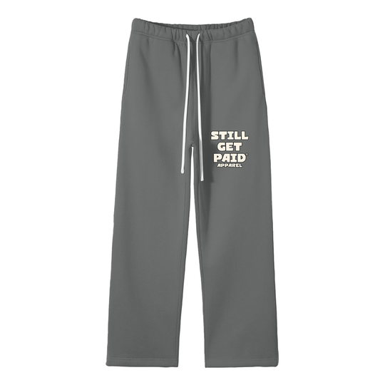 Unisex Solid Color Fleece Straight Leg Pants