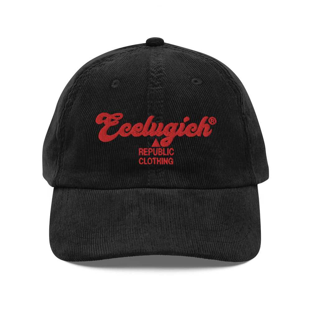 ECELUGICH Vintage corduroy cap