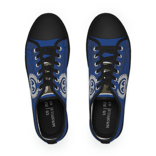 Ecelugich Blue Men's Low Top Sneakers