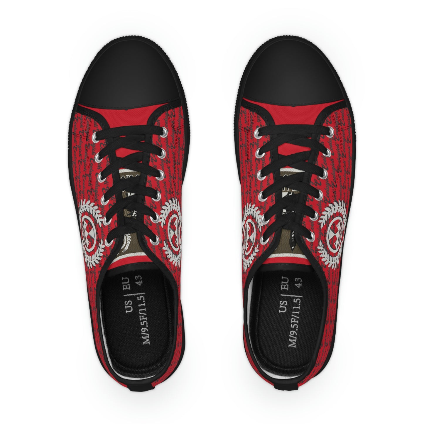 Ecelugich Red Men's Low Top Sneakers