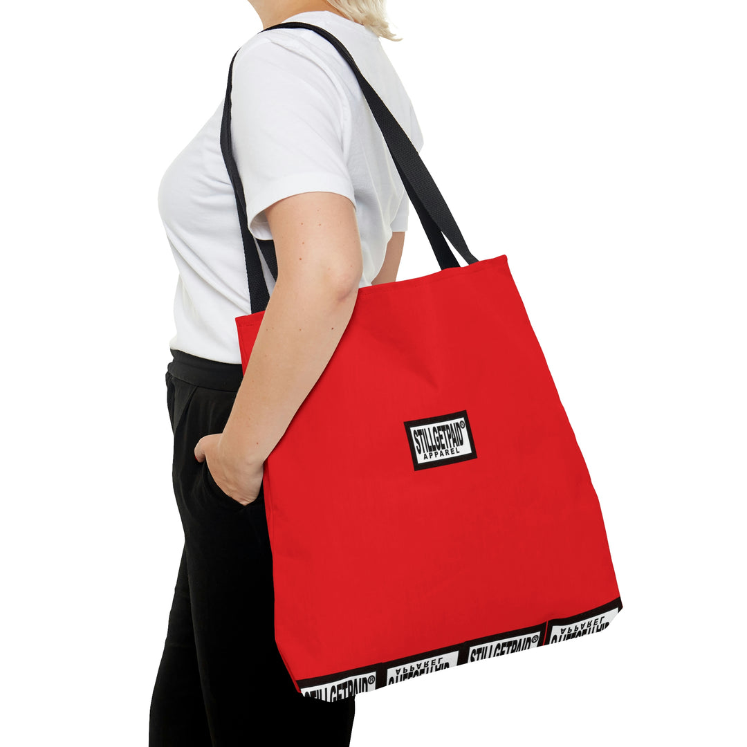 STILLGETPAID® APPAREL RED TALL AOP Tote Bag